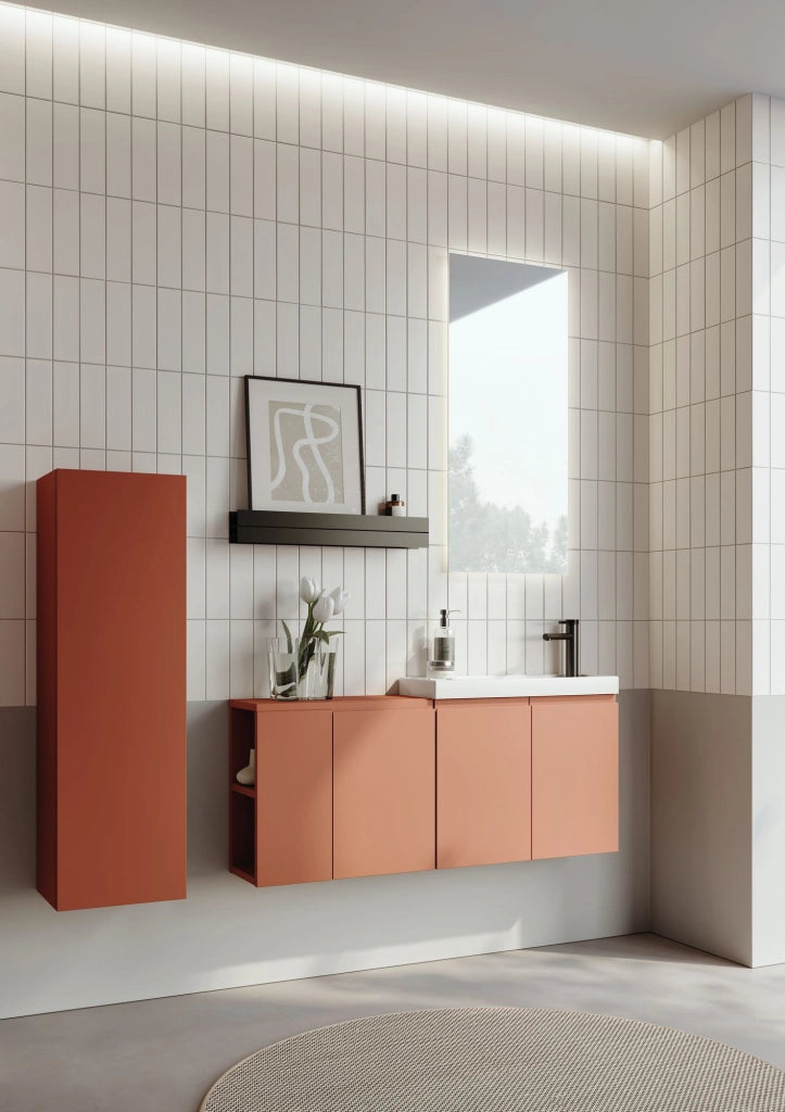 Mobile da bagno "Ferla 30" - 30 x 25 x 100 cm - Cinnamon opaco