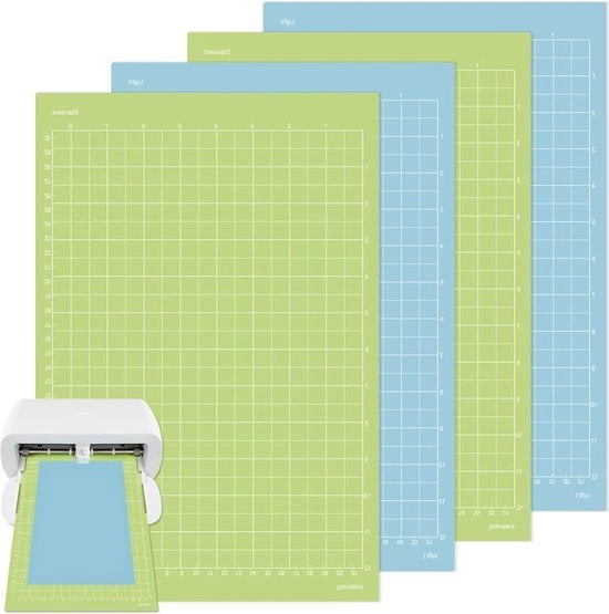 Matte snijmat alternativa per Cri-cut Joy Xtra - 215 x 305 cm - 2 mattoni verdi e 2 mattoni blu