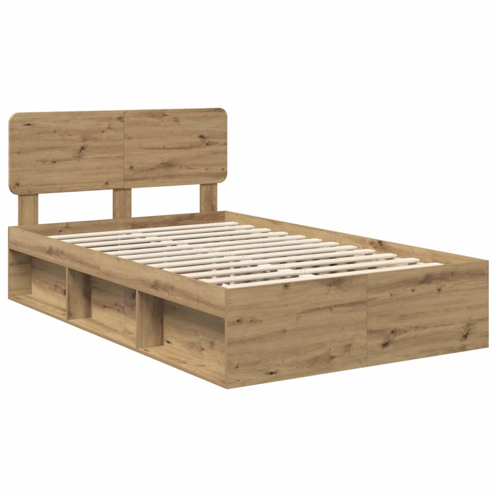 Letto matrimoniale | Letto per adulti | Struttura del letto Rovere Artigianale 120 x 200 cm