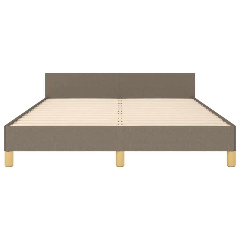 Letto matrimoniale | Letto per adulti | Giroletto senza Materasso Tortora 140x200 cm in Tessuto