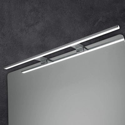 Specchio bagno 100x60 cm reversibile con luce LED naturale