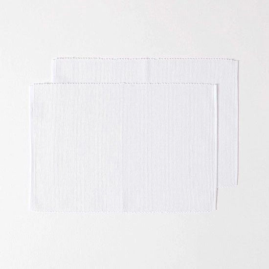 Tavoliere con disegno a ghirlanda - Set da 2 - Bianco - 100% cotone - 50 x 33 cm