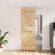 Porta scorrevole Naturale e Bianco 70 x 210 cm 3444945