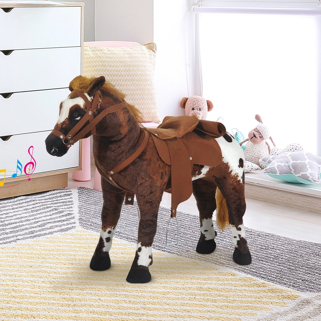 Cavallo a Dondolo Giocattolo con Sella e Suoni ¨C Zephmum ¨C Marrone