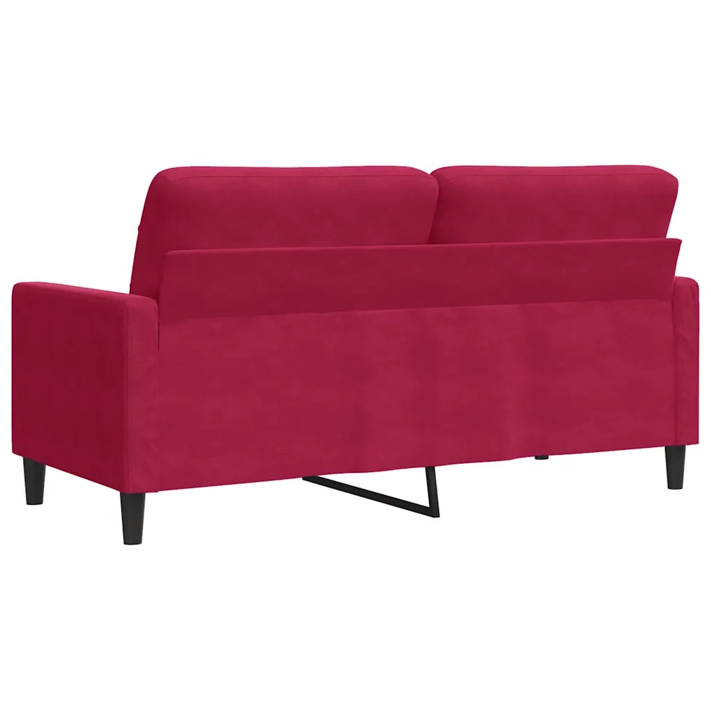 Divano a 2 Posti-Sofa 2 Posti Rosso Vino 140 cm in Velluto 315938