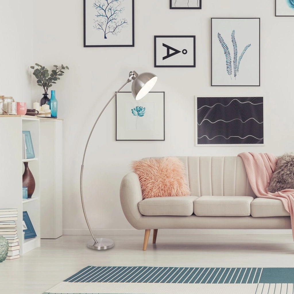 Lampada da terra ad arco E27 60W cromo Rabalux Otto