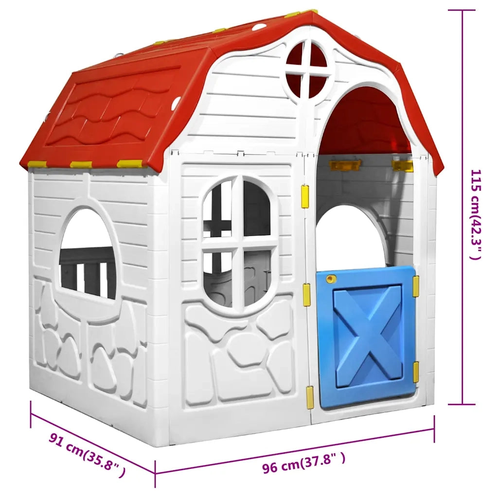 Casetta per Bambini Pieghevole con Porta e Finestre 92577