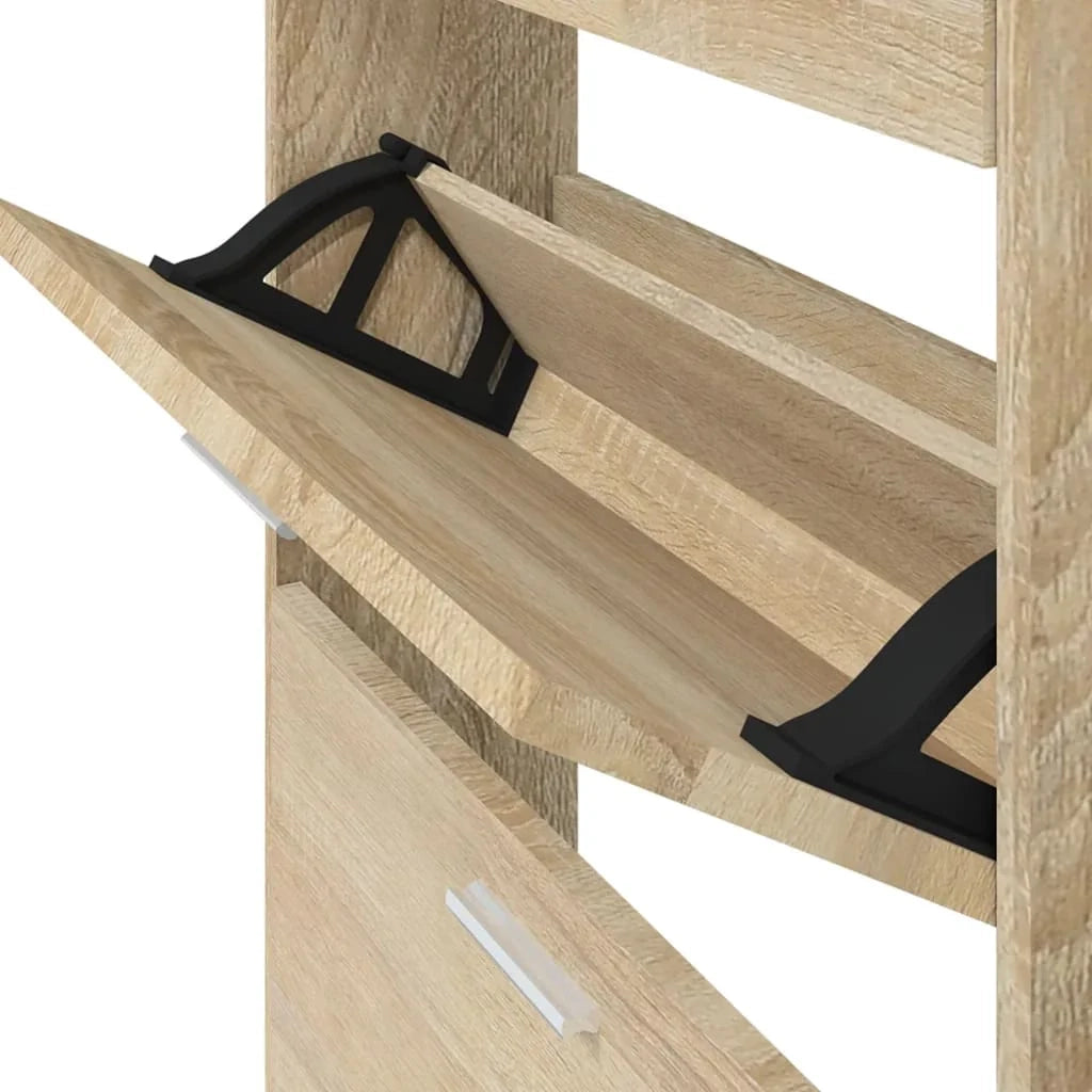 Scarpiera mobile contenitore per scarpe mobile per ingresso/corridoio/soggiorno 59 x 17 x 108 cm legno ingegnerizzato marrone 02_0021526
