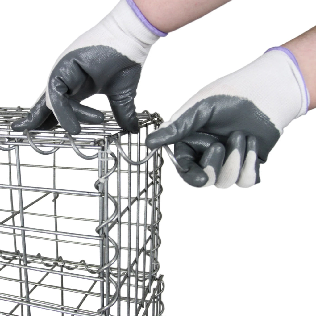 6 Gabbioni per Sassi da Giardino e da Esterno 100cm x 80cm x 30cm in Acciaio
