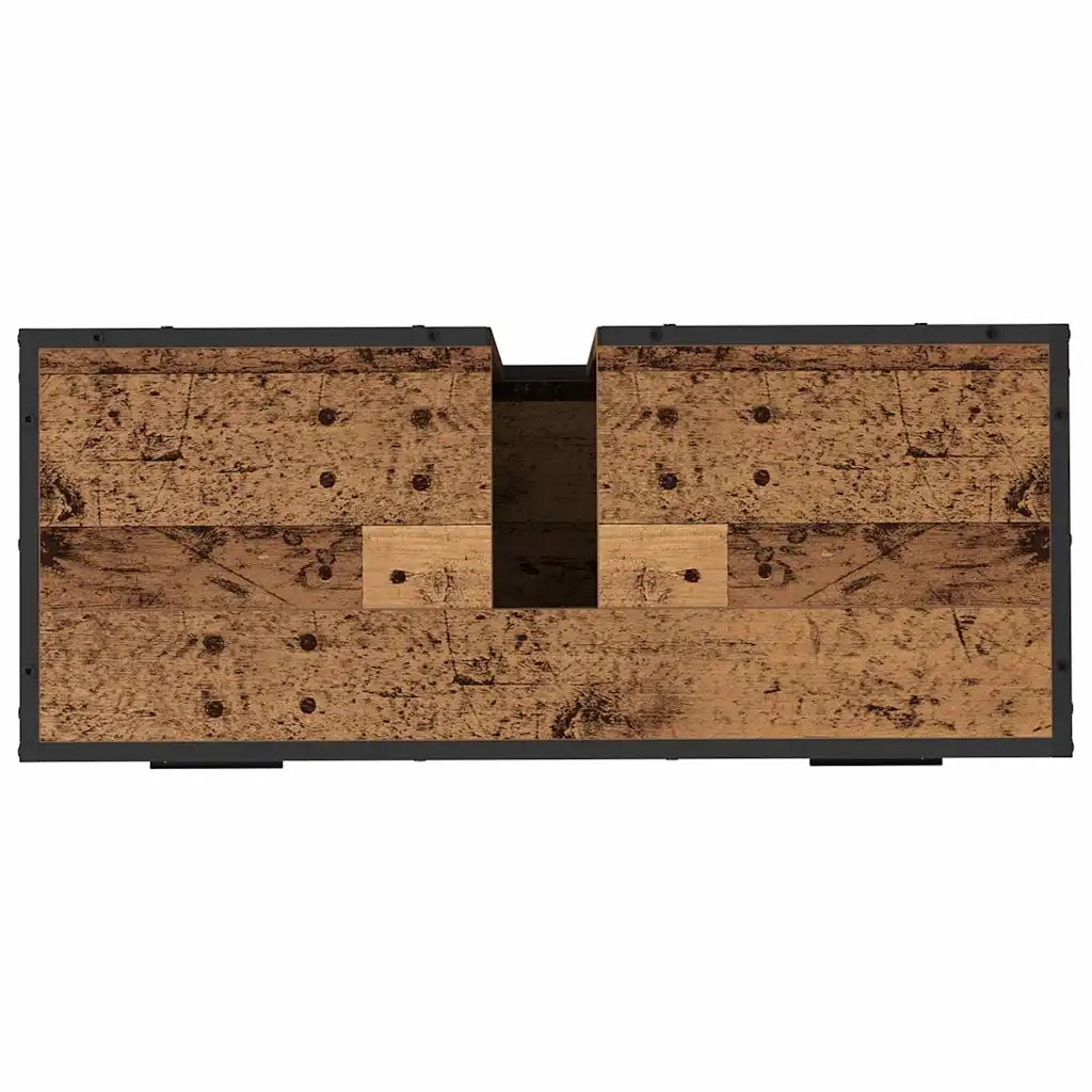Set di mobili per il Bagno | Armadio da bagno con cassetto 2 pz Legno vecchio