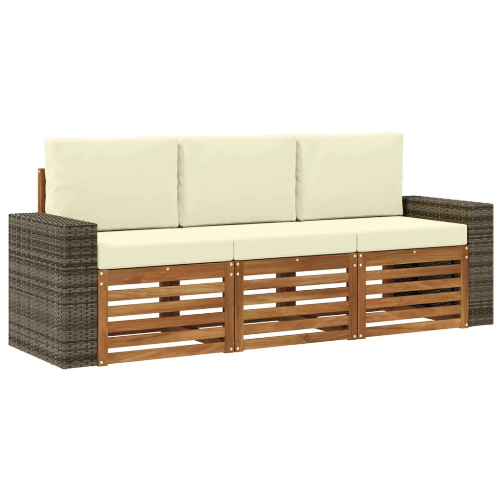 Set divani 3 pz Legno di Acacia Massello 3383976