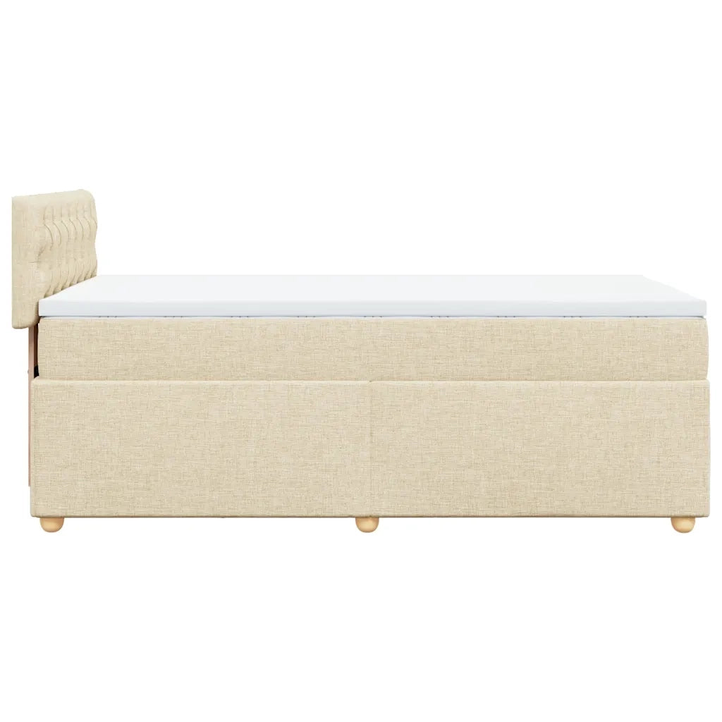 Giroletto a Molle con Materasso Crema 80x200 cm inTessuto 3286519