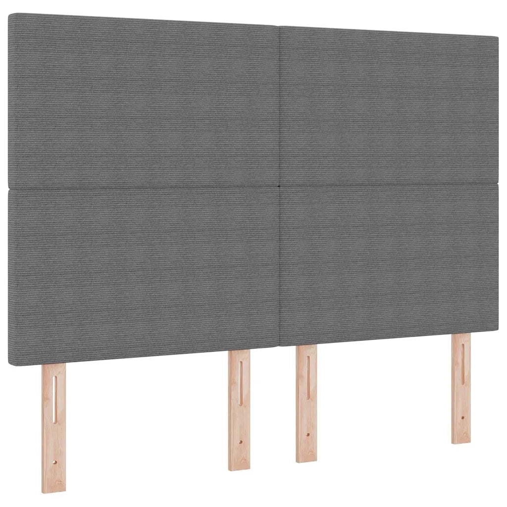 Testiera Grigio chiaro 160 cm Tessuto in Cords 3337728
