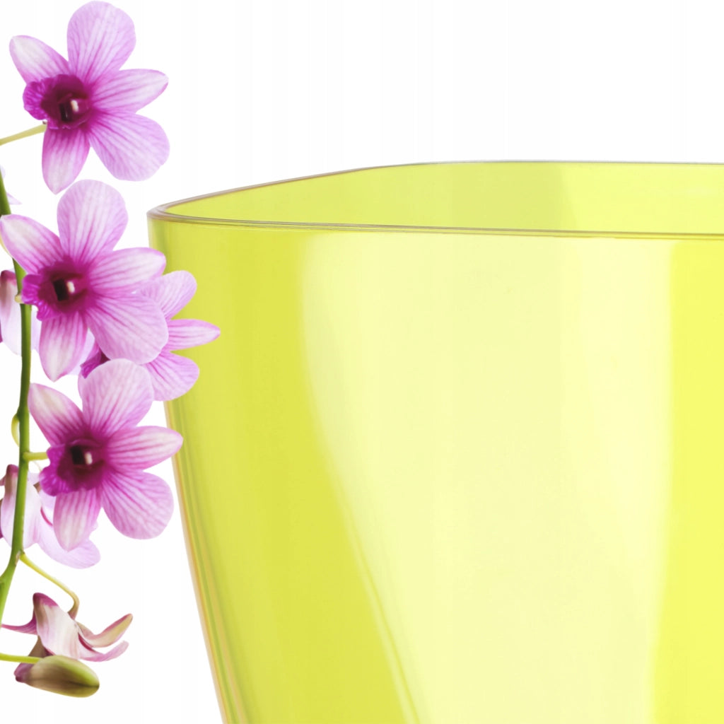 Copertura per vaso da fiori KADAX per orchidee, supporto per fiori, piante in plastica, giallo, tinta unita, 9 cm