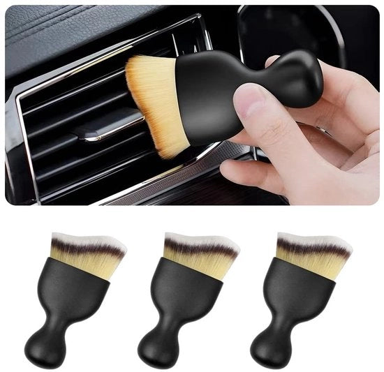 Set di pennelli 3 pezzi - Borsetta professionale - Setole morbide - Leggera - Nylon/ABS - Ideale per interni e mobili