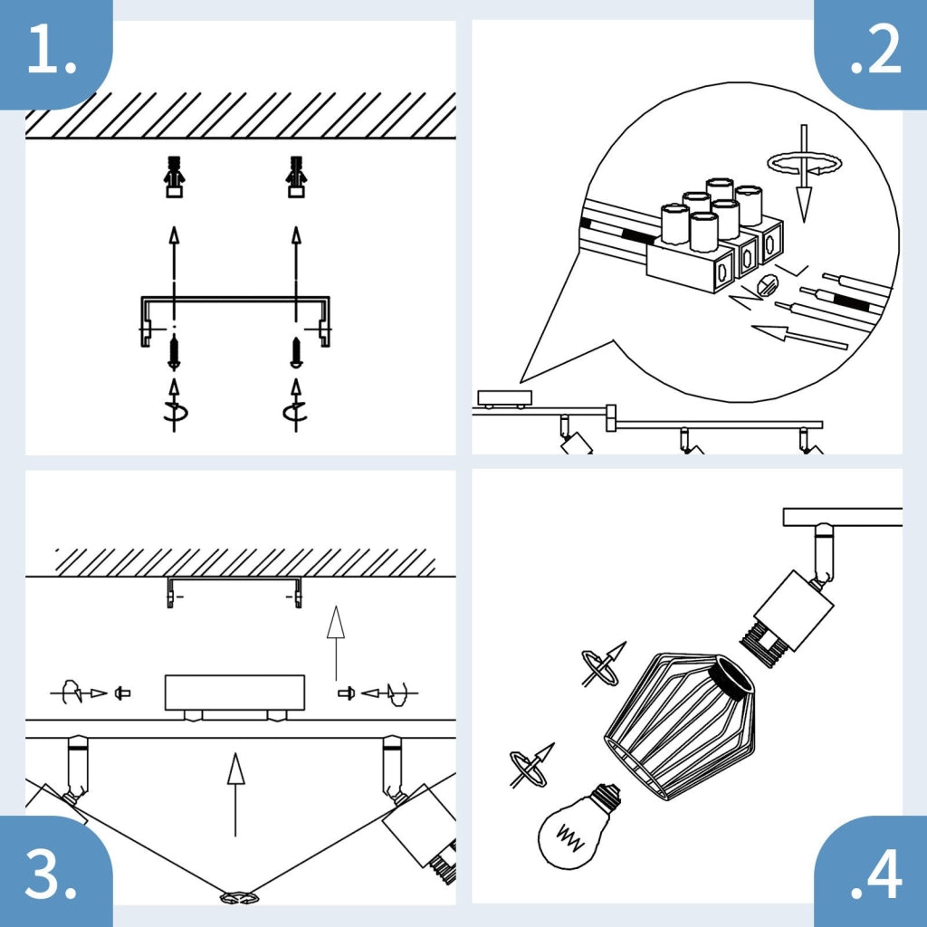 ZMH Faretto da soffitto LED bianchi 6 lampadine E14 retro orientabili 350°