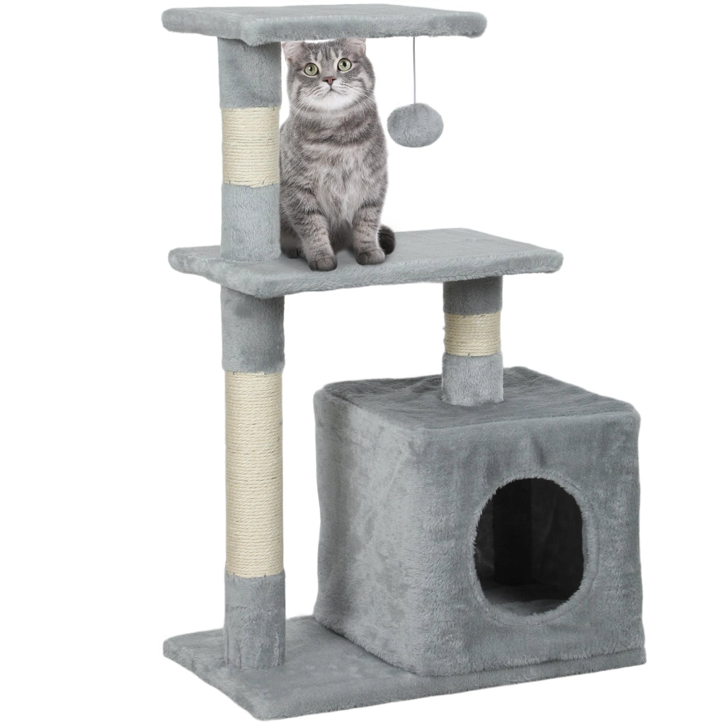 Arbre ¨¤ chat con piattaforme ¨C zephmum ¨C grigio, 50x30x81,5cm