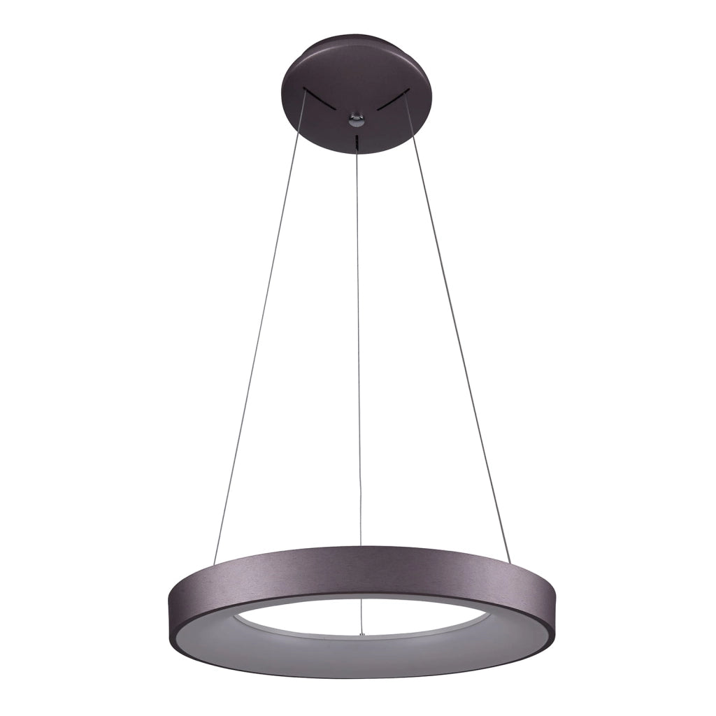 Italux Giulia lampada a sospensione LED 40W caffè Ø48 cm