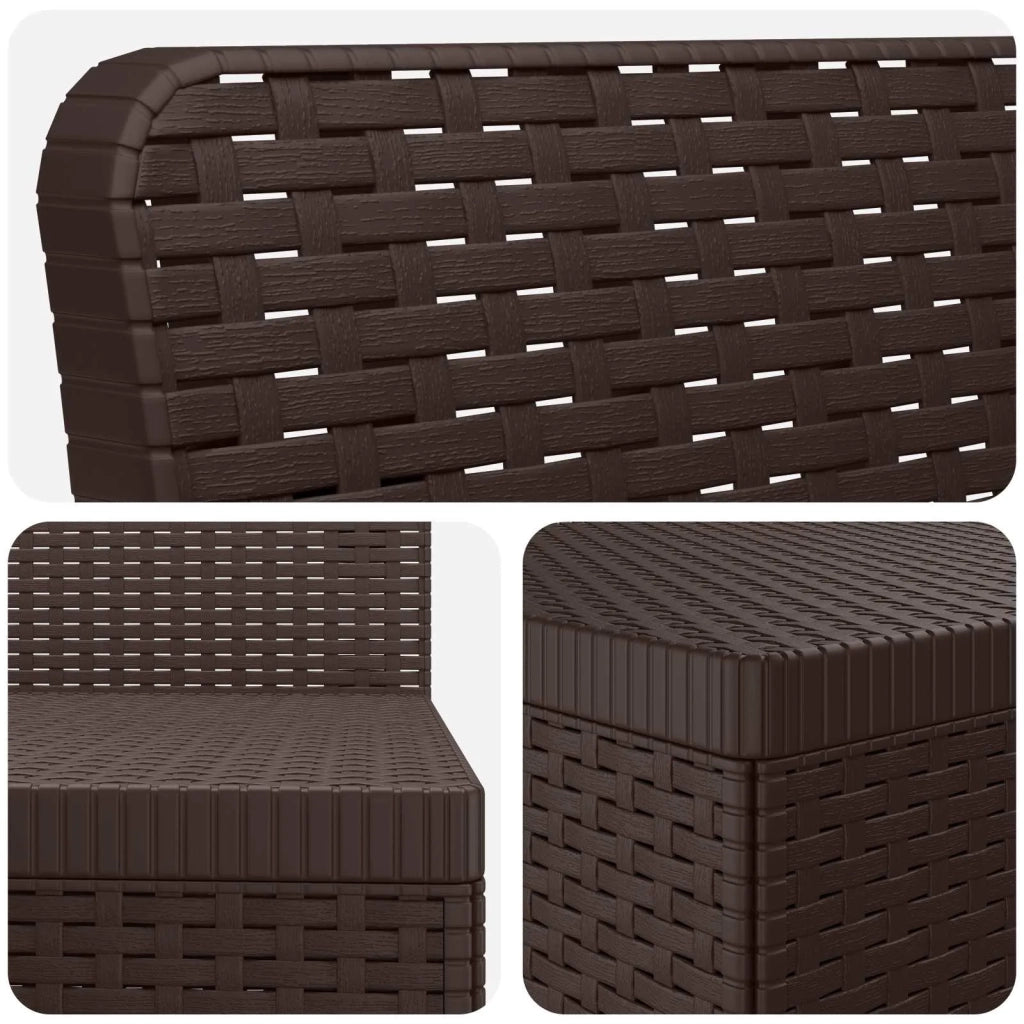 Divano da giardino 4 posti aspetto rattan PP Marrone 3443995