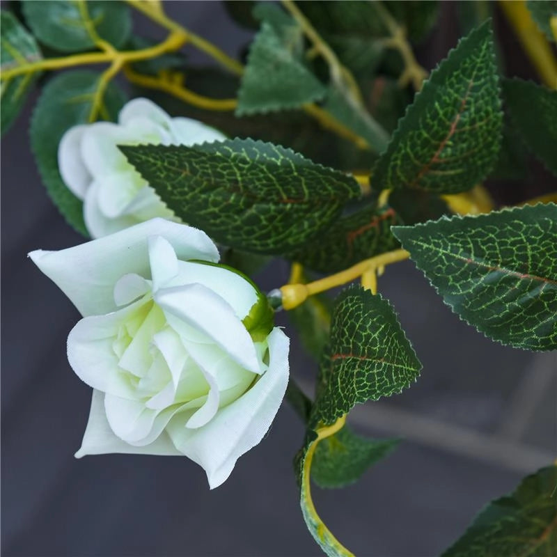 CAMELIA ALBERELLO ARTIFICIALE CON 21 FIORI E VASO ALTA 90 CM