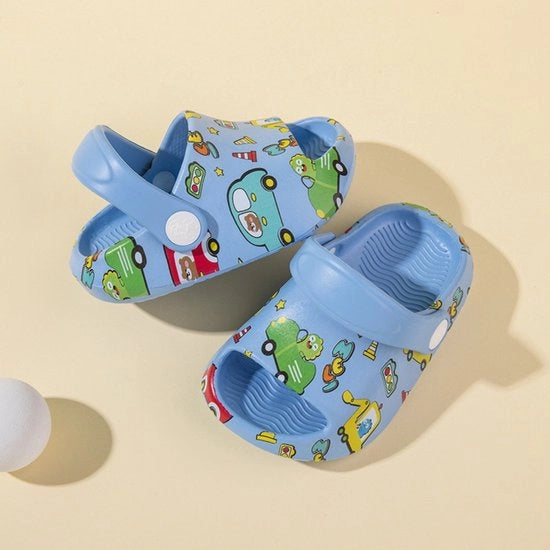 Pantofole per bambini - calzature antiscivolo morbide per spiaggia e piscina - pantofole moda autoprint - leggere e respiranti - pantofole estive divertenti per ragazze e ragazzi - idonee per esterno, scuola, bagno, spiaggia e piscina - taglia 13