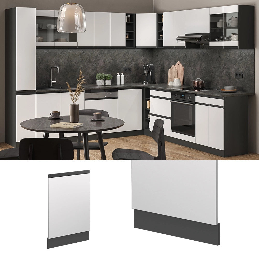 Pannello frontale R-Line Bianco/Antracite 45 cm J-Shape, PL Rovere Vicco