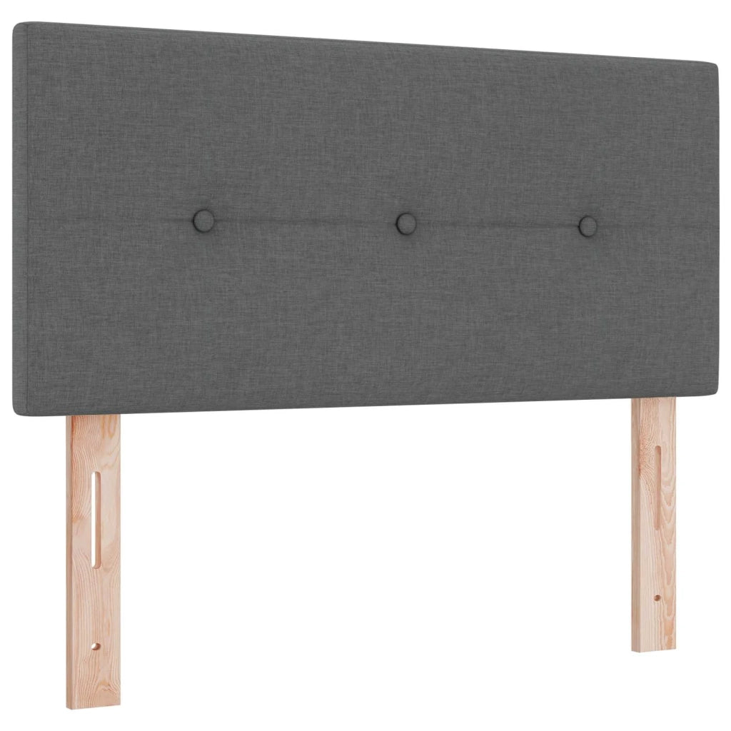 Letto box spring con materasso Grigio Scuro 80 x 200 cm Tessuto 3451336