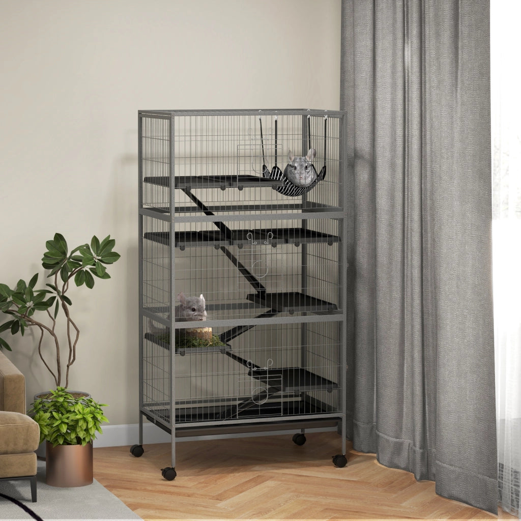 Gabbia per Conigli Multilivello ¨C Xylo ¨C Acciaio e PP 80x52x159cm