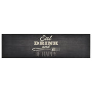 Tappeto del soggiorno | Tappeto da Cucina Lavabile Nero Cucina 45x150 cm Velluto