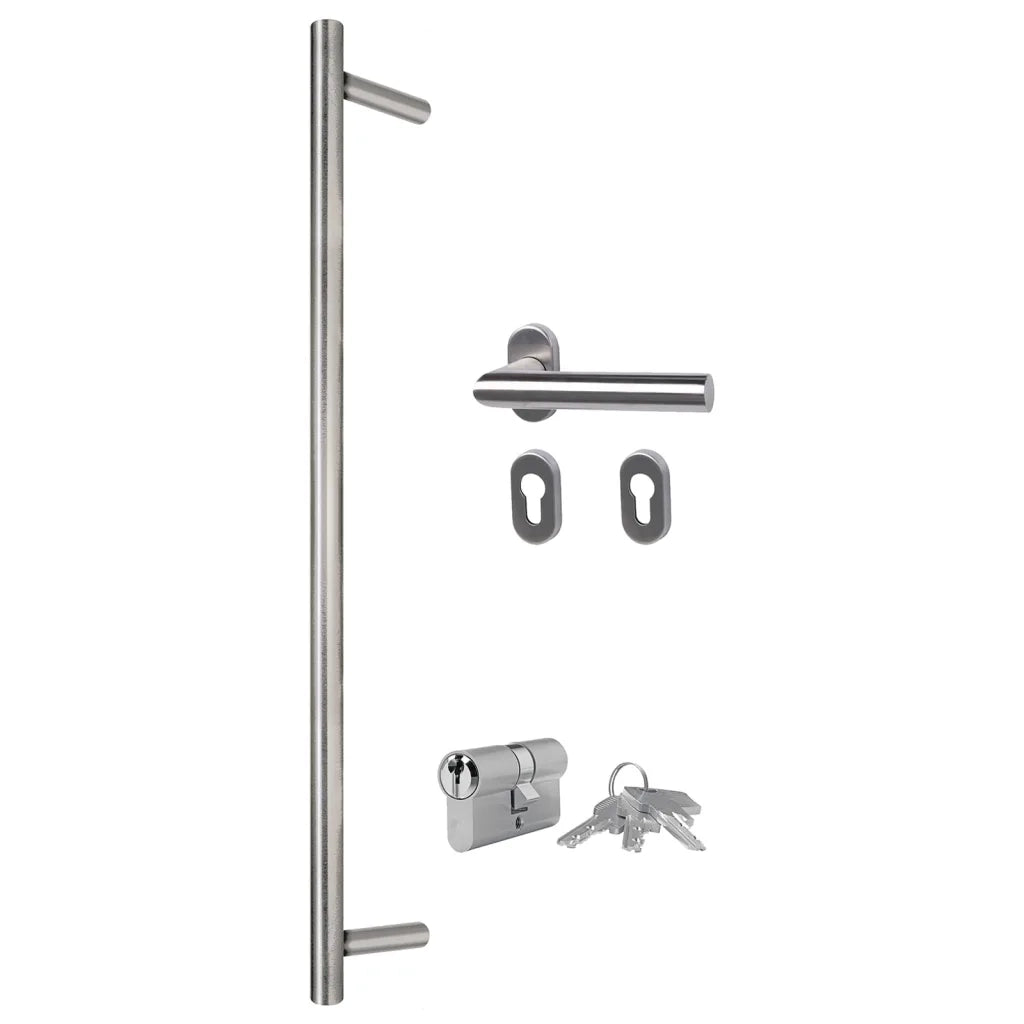Porta Ingresso Antracite 100x210 cm in Alluminio e PVC