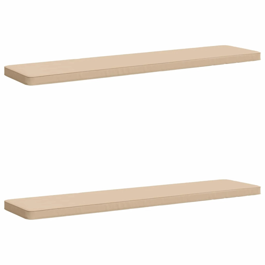 Cuscini per Panchina a 2 Pezzi VUGHT 2 pz 100% Poliestere Crema 951539