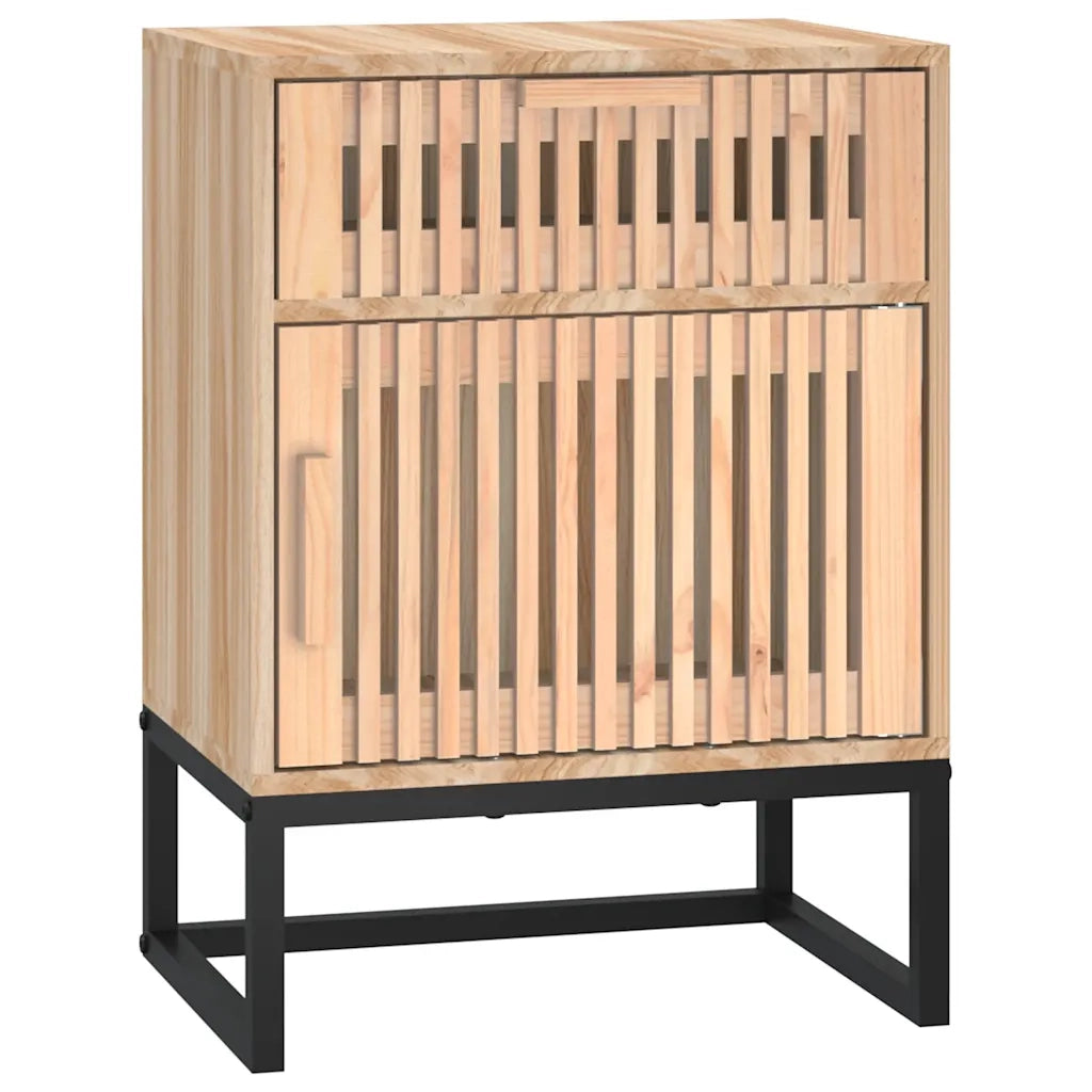Comodini 2 pz 40x30x55,5 cm Legno Multistrato e Ferro 352096