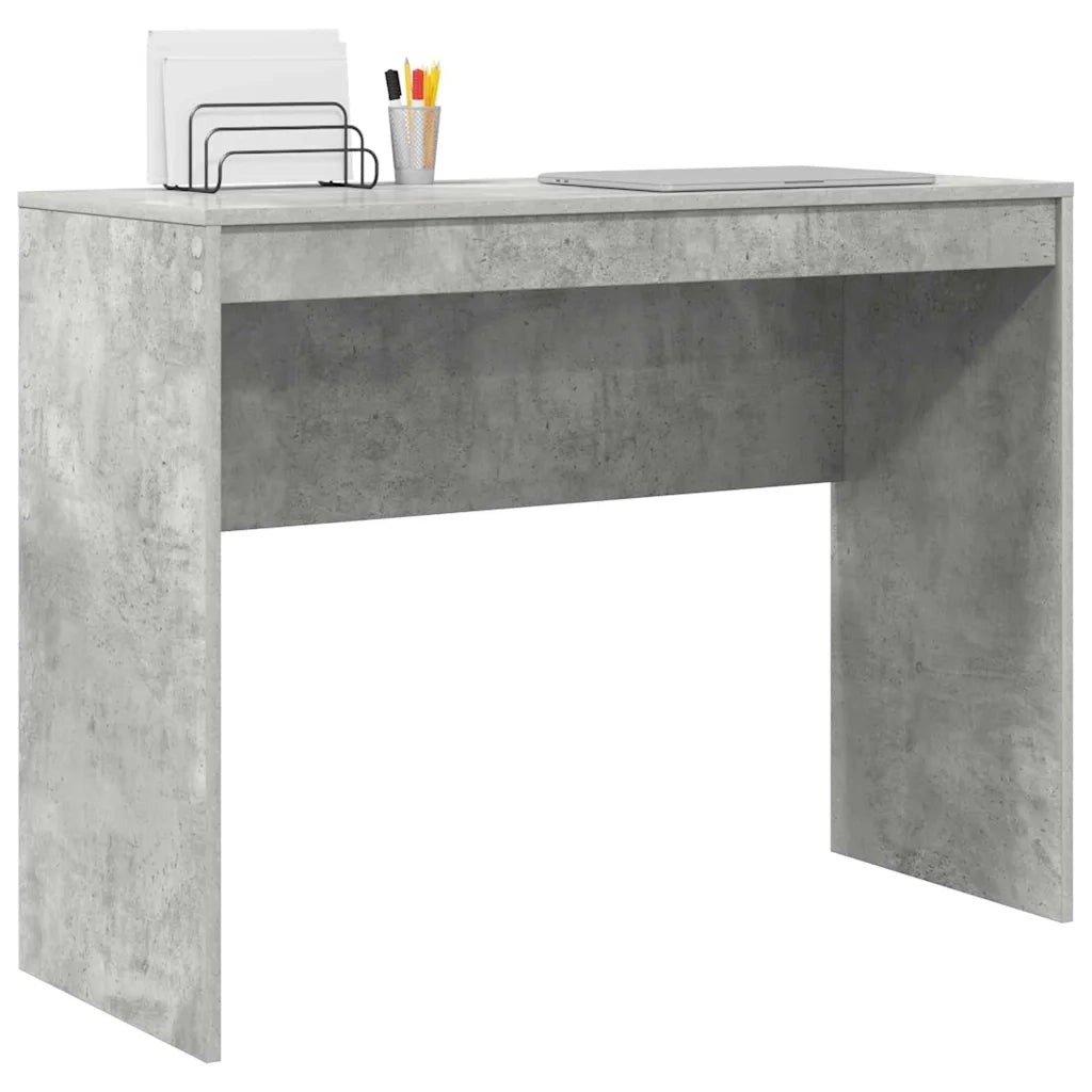 Scrivania | Tavolo da Ufficio Grigio cemento 100 x 40 x 76 cm