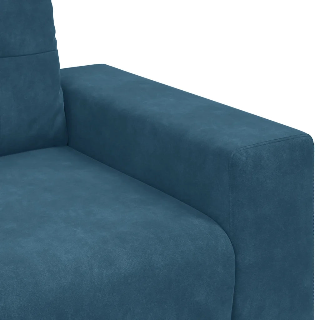 Divano Divanetto-Sofa Blu 140 cm in Velluto
