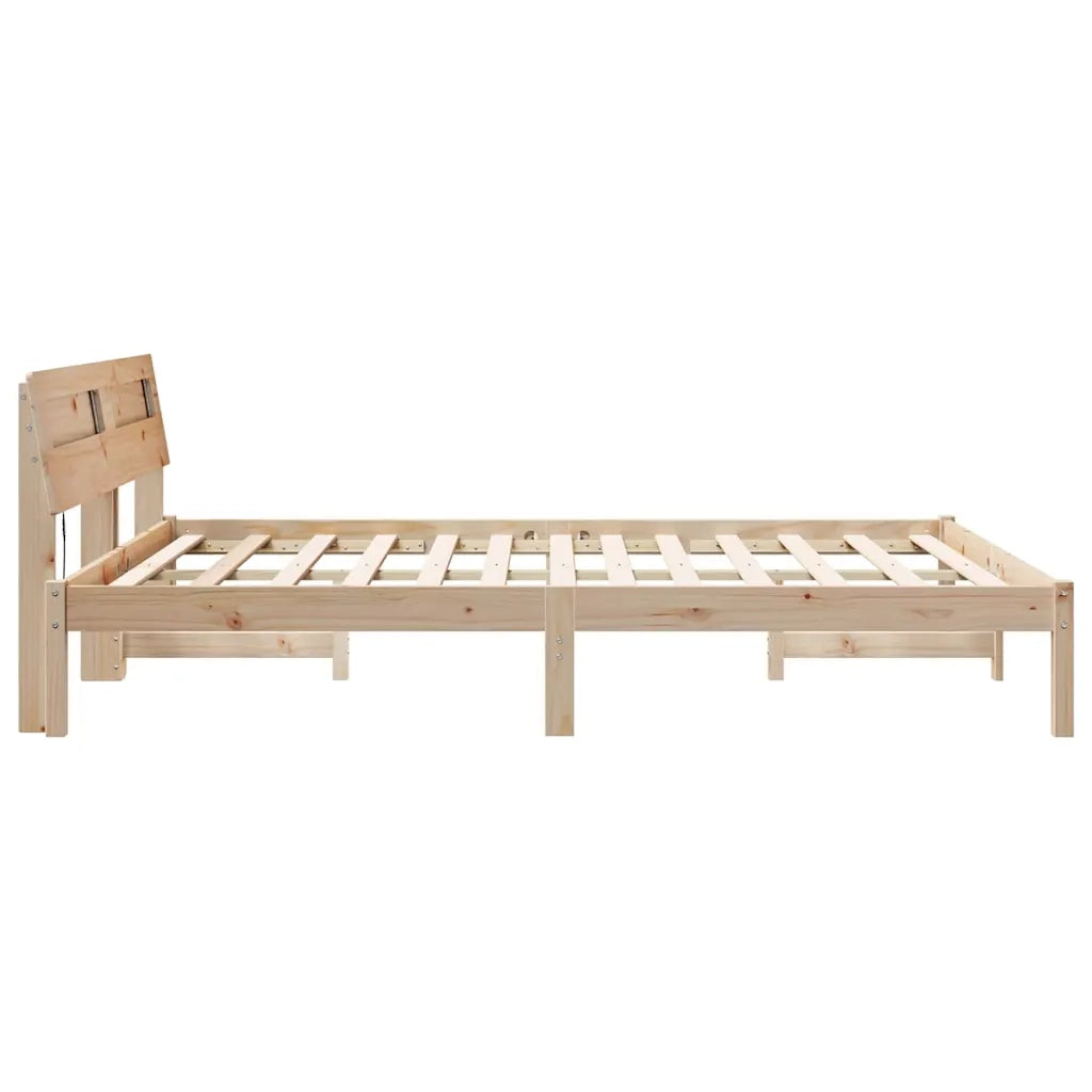 Letto matrimoniale | Letto per adulti | Struttura del letto Marrone 160 x 200 cm Pino massello