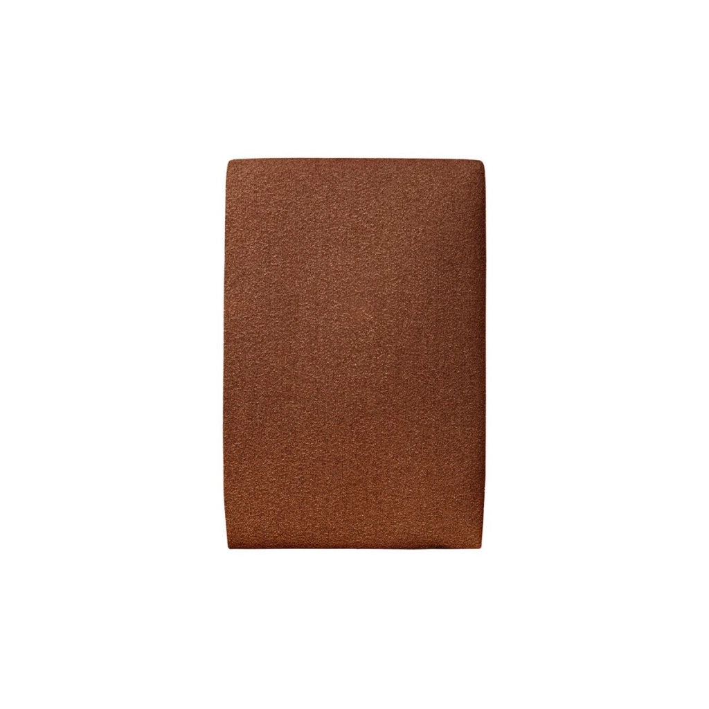 Testiera in tessuto bouclé terracotta liscio L90 cm