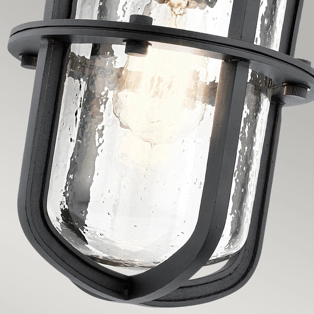 Applique esterna nero testurizzato E27 60W Suri Kichler