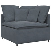 Modulo Angolare Divano Modulare con Cuscini Grigio Scuro 100 cm CFW2020980