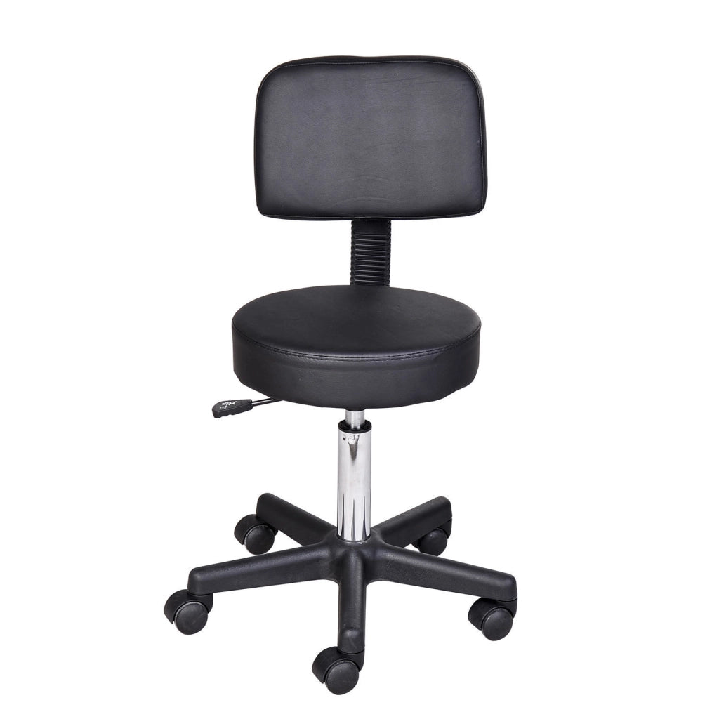 Sgabello regolabile con schienale ¨C Minimal ¨C Nero 72-84 cm