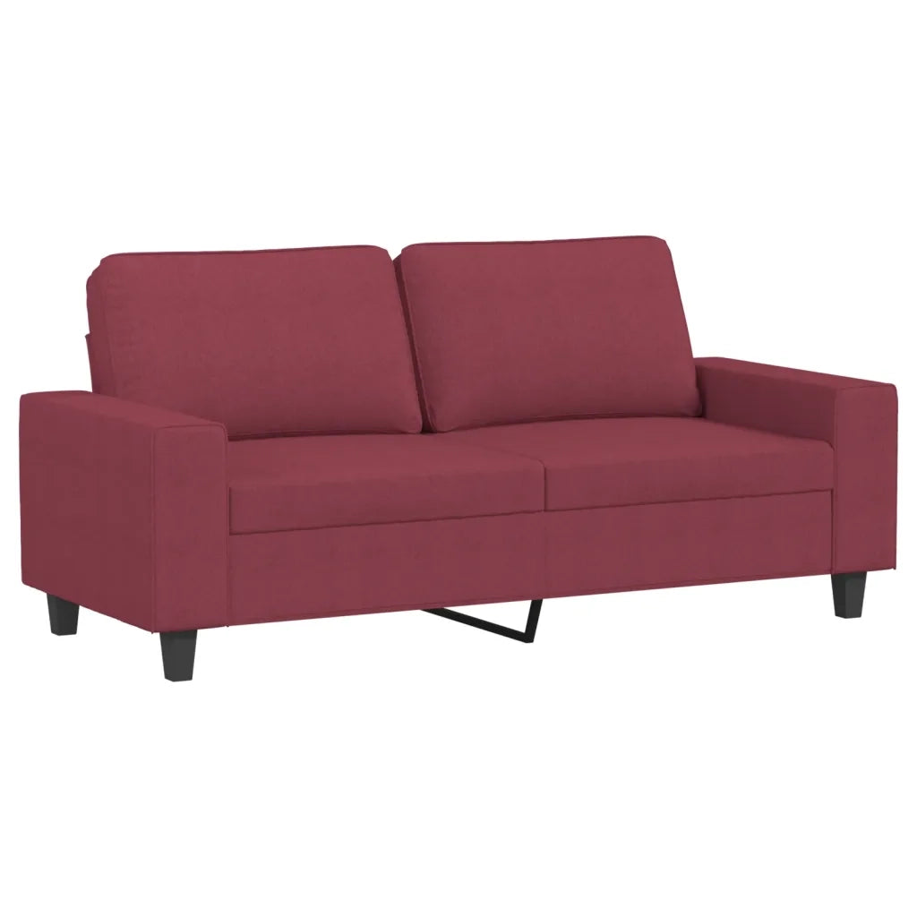 Set di Divani 3 pz Rosso Vino in Tessuto 3201896