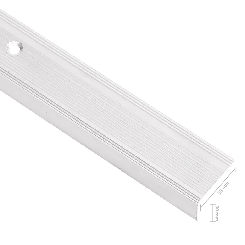 Profili a L per Gradini 5 pz in Alluminio 100 cm Argento 146759