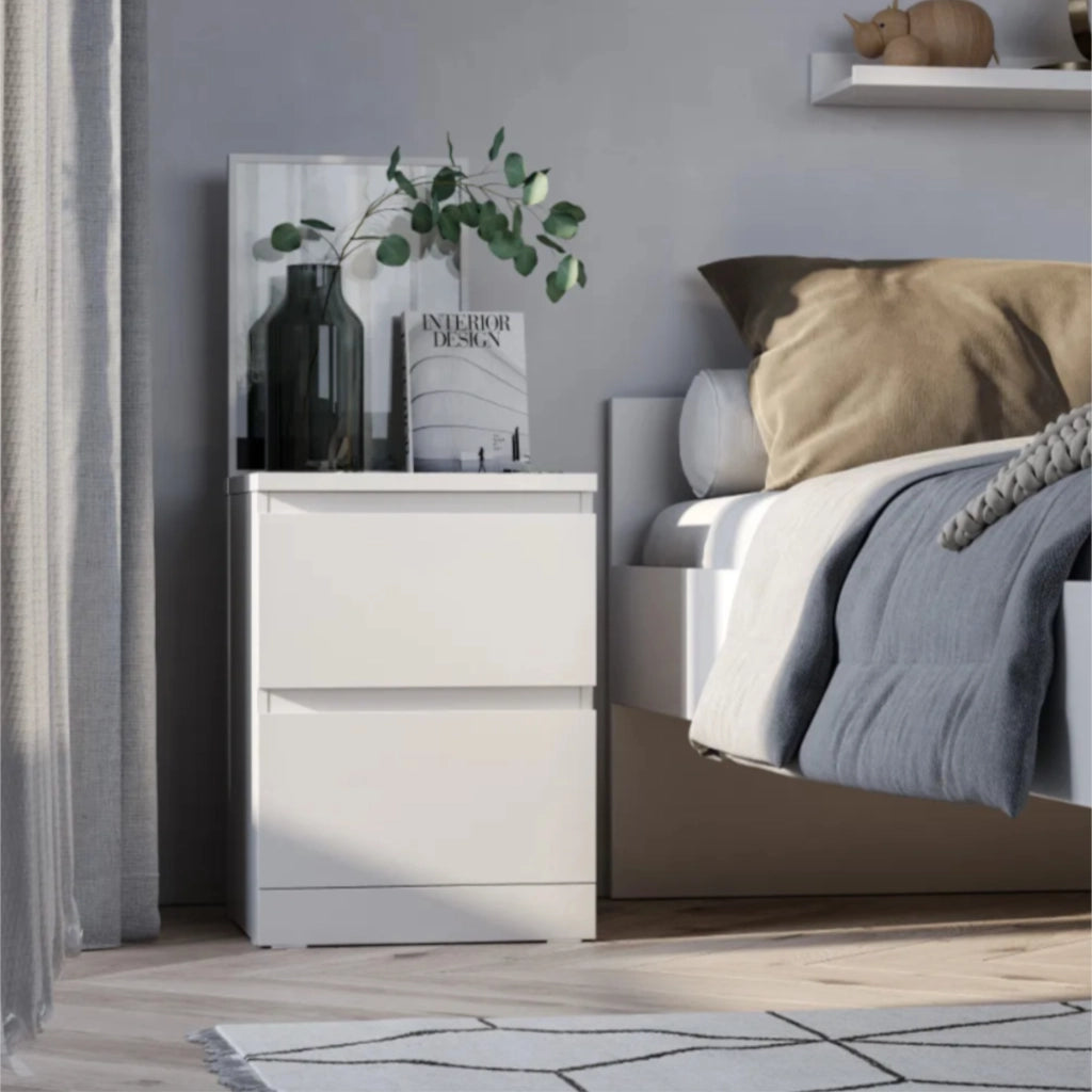 Commode SOLA - Bianca - 2 Cassetti - Larghezza 40 cm, Altezza 50 cm, Profondit? 43 cm