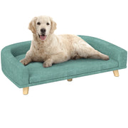 Divano per Cani in Legno di Eucalipto ¨C Xylo ¨C Verde 98x67x25 cm