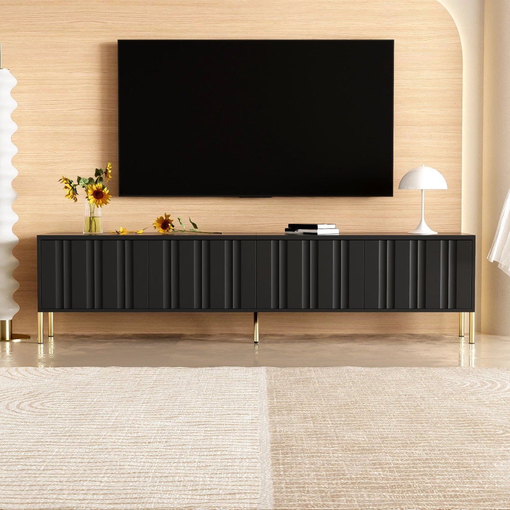 Cassettiera TV nera 190 cm