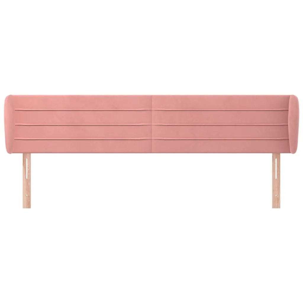 Testiera ad Orecchio Rosa 203x23x78/88 cm in Velluto 3117355