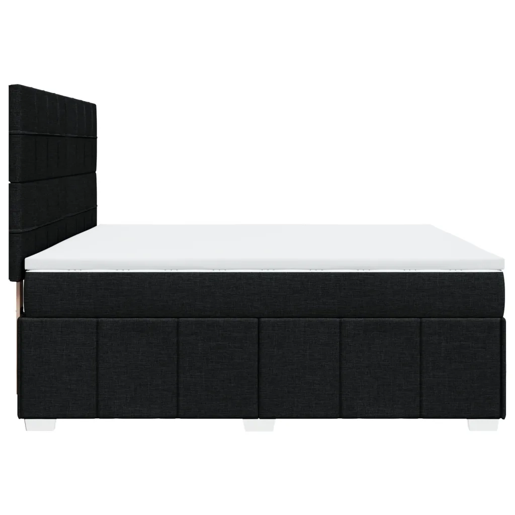 Giroletto a Molle con Materasso Nero 180x200 cm in Tessuto 3294049