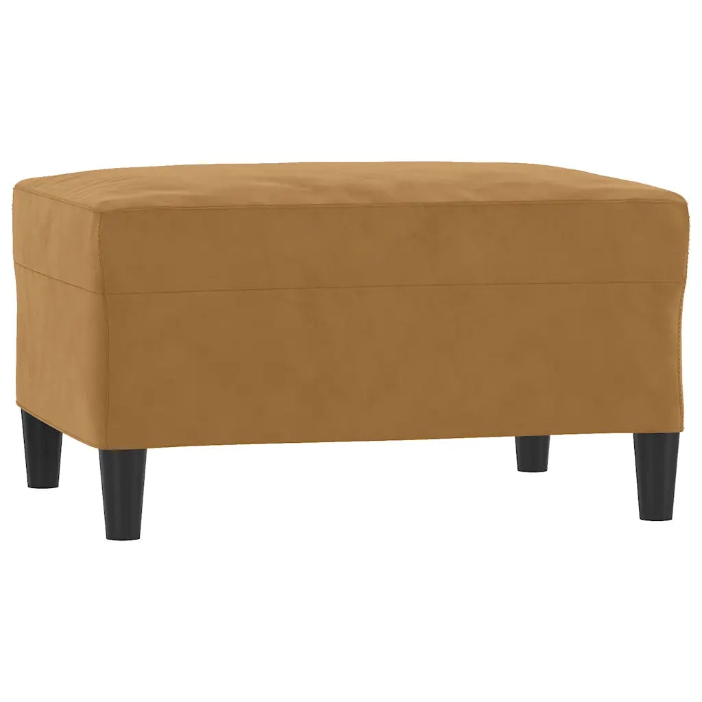 Set di Divani 4 pz con Cuscini Marrone in Velluto
