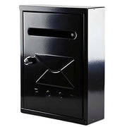 Cassetta Postale Metallica Impermeabile e Antiruggine 26×20×7.5cm Nero Avizar