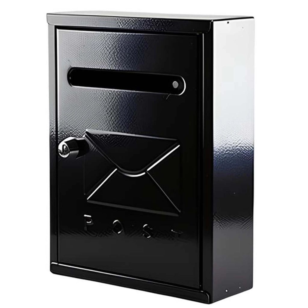 Cassetta Postale Metallica Impermeabile e Antiruggine 26×20×7.5cm Nero Avizar