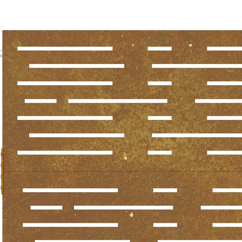 Cancello da giardino 85x75 cm in acciaio Corten design quadrato 153244